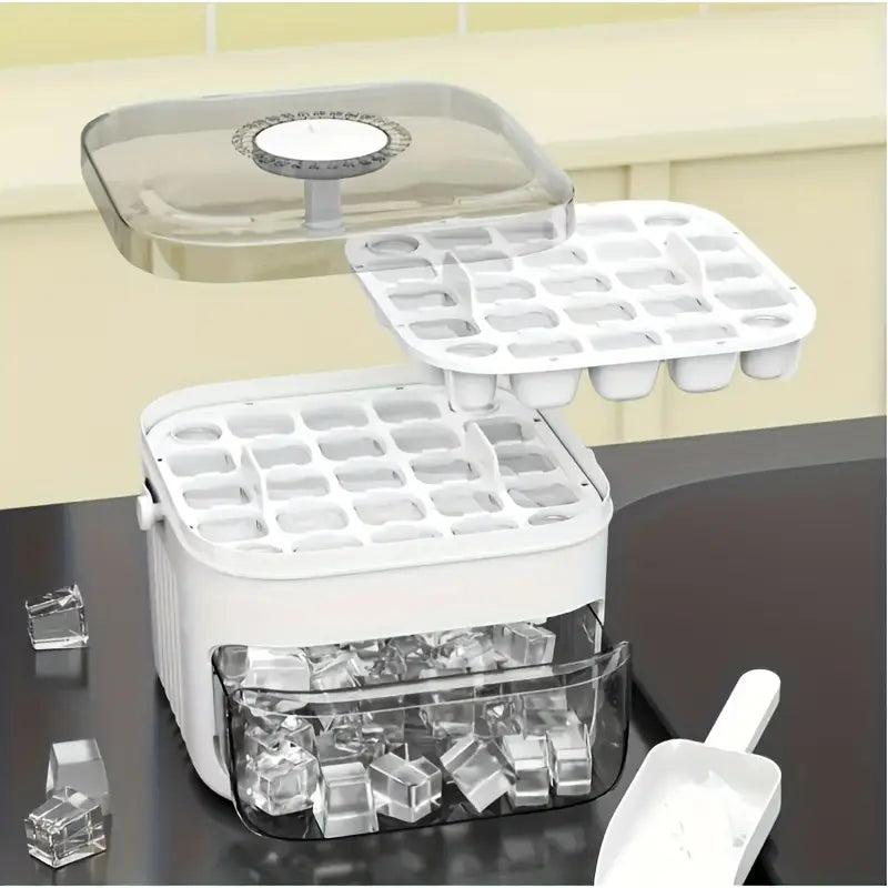 ™Icyra | מכונת קרח עמידה – מכשיר קומפקטי לשולחן, לבית, מסיבות וקמפינג