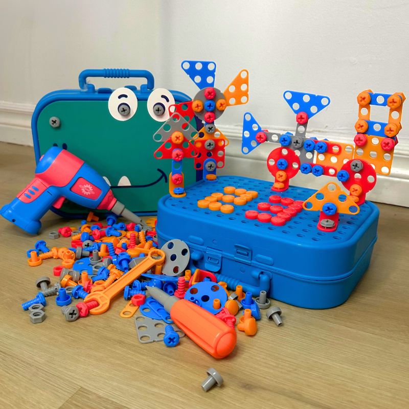 ™Crafto | ארגז כלים נייד לילדים – סט כלים בטוח וכיפי למשחק יצירתי ולמידה