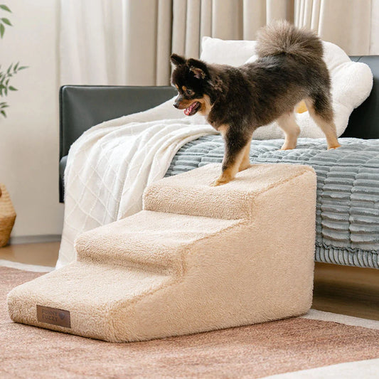 ™Pawstep | רמפה/מדרגות רכות לכלבים – עלייה נוחה למיטה ולספה, הגנה על המפרקים