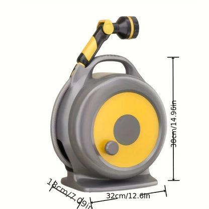 ™Hydora | סט צינור השקיה נייד הכל כלול – עם מתז, אקדח לחץ ומערכת סליל אוטומטית