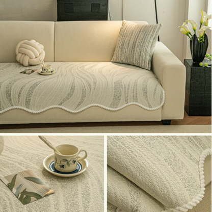 ™Cushify | כיסוי ספה משי קרח – מגע קריר, קצה קלוע, עיצוב פנים מינימליסטי