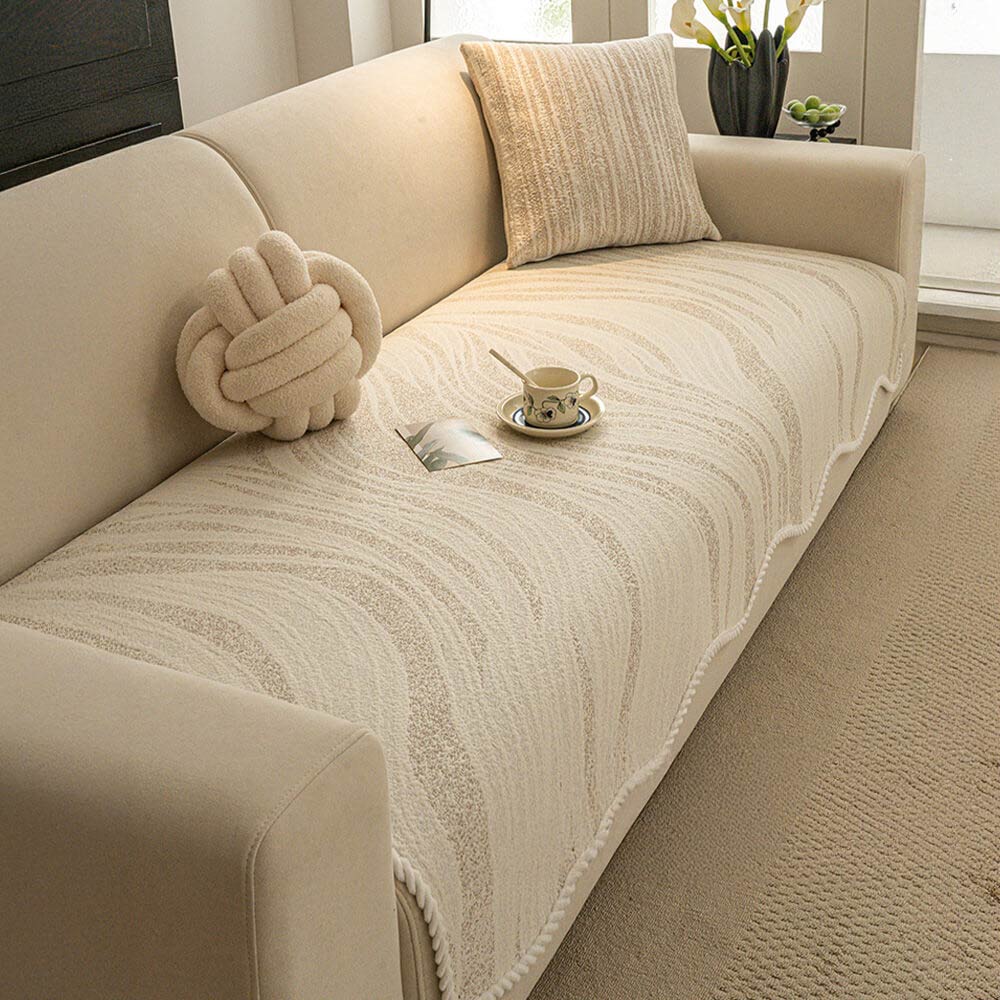 ™Cushify | כיסוי ספה משי קרח – מגע קריר, קצה קלוע, עיצוב פנים מינימליסטי
