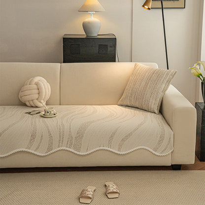 ™Cushify | כיסוי ספה משי קרח – מגע קריר, קצה קלוע, עיצוב פנים מינימליסטי