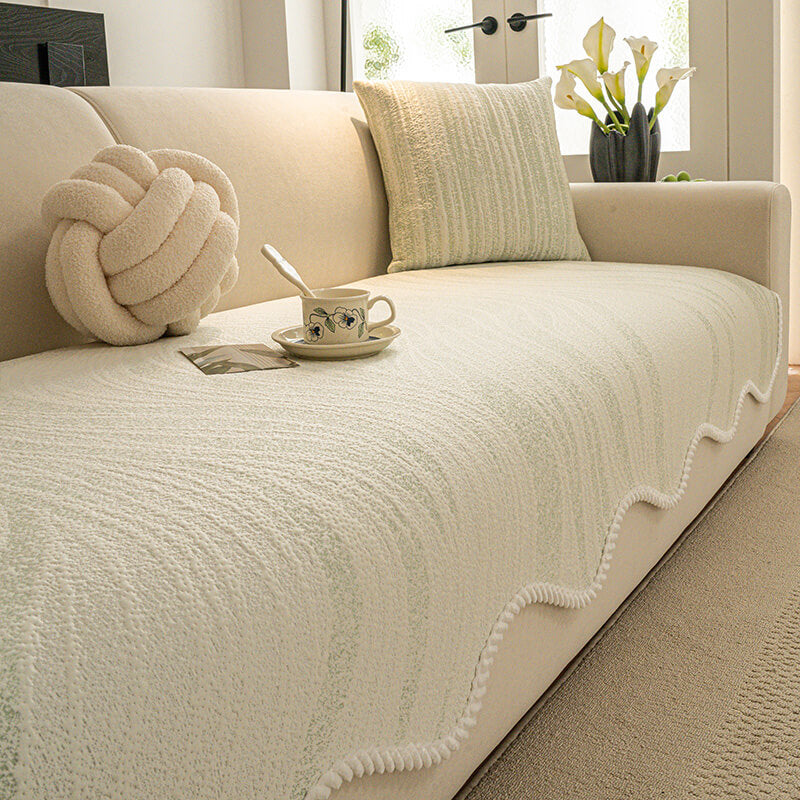 ™Cushify | כיסוי ספה משי קרח – מגע קריר, קצה קלוע, עיצוב פנים מינימליסטי