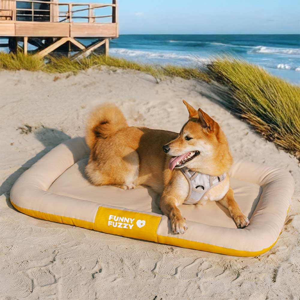 ™Orthopet | מזרן צבעוני אורתופדי לכלבים – עמיד למים ושריטות, לשימוש חיצוני